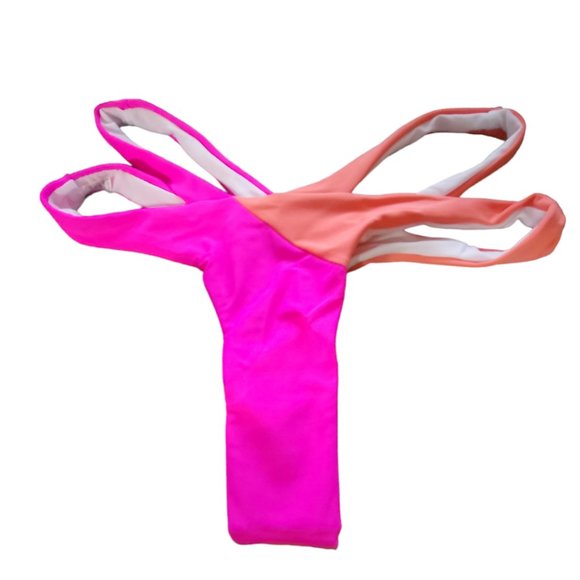 Neon Knot Two Tone Bikini Set - Picture 4 of 6